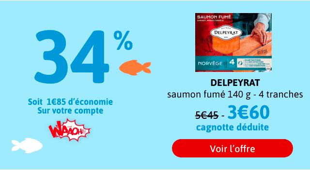 Delpeyrat saumon fumé 140g 4 tranches