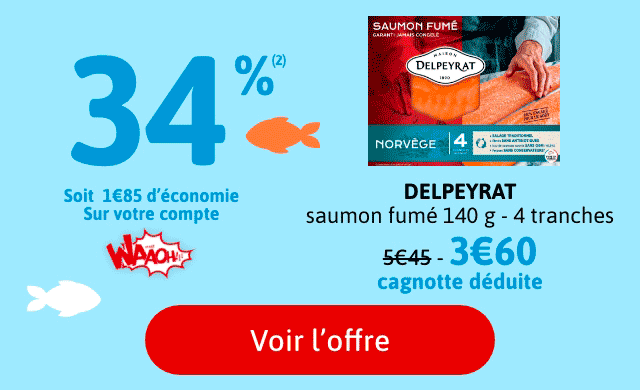 Delpeyrat saumon fumé 140g 4 tranches